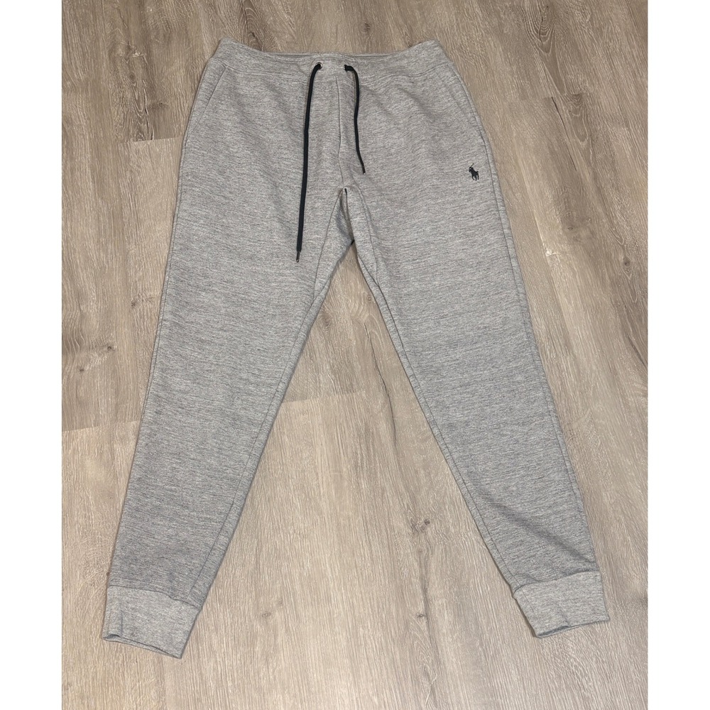 Polo Ralph Lauren Mens Heather Grey Double Knit Jogger Sweatpants Size Small